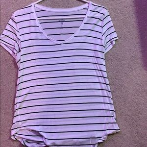 black and white triped shirt